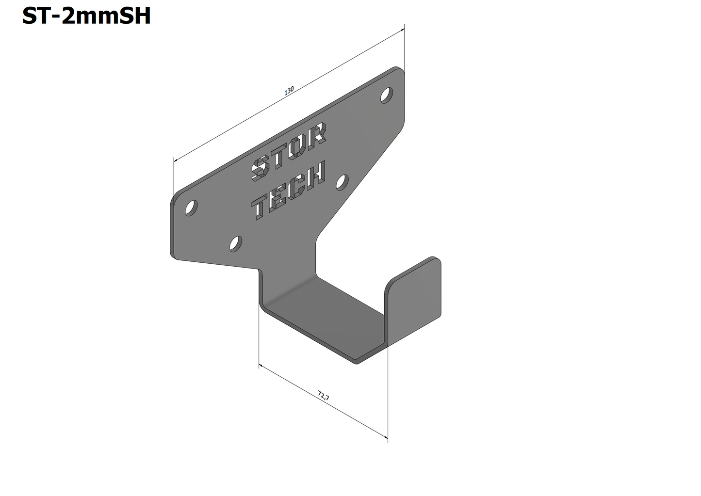 Heavy Duty Single Hook Storage Bracket