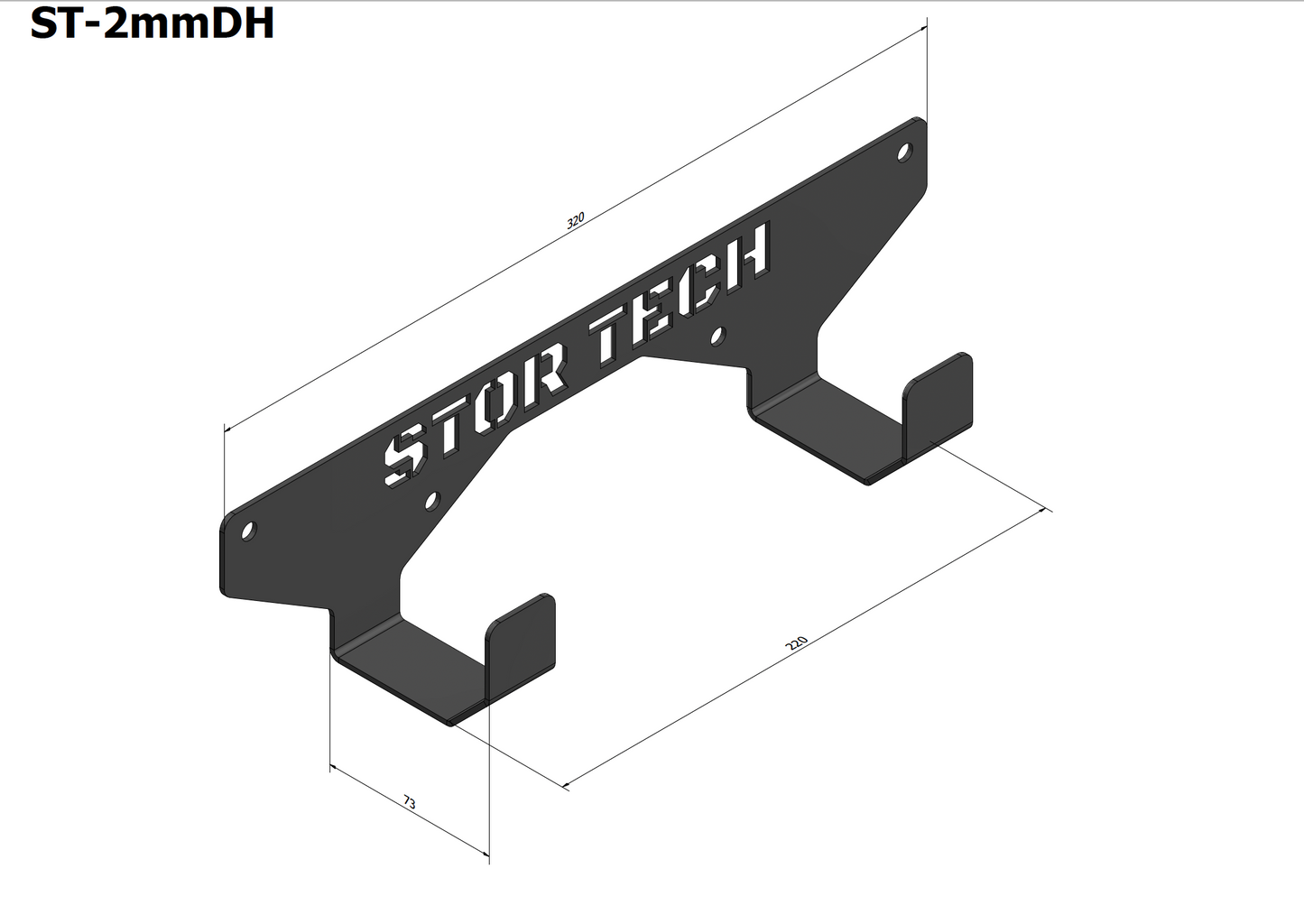 Heavy Duty Double Hook Storage Bracket