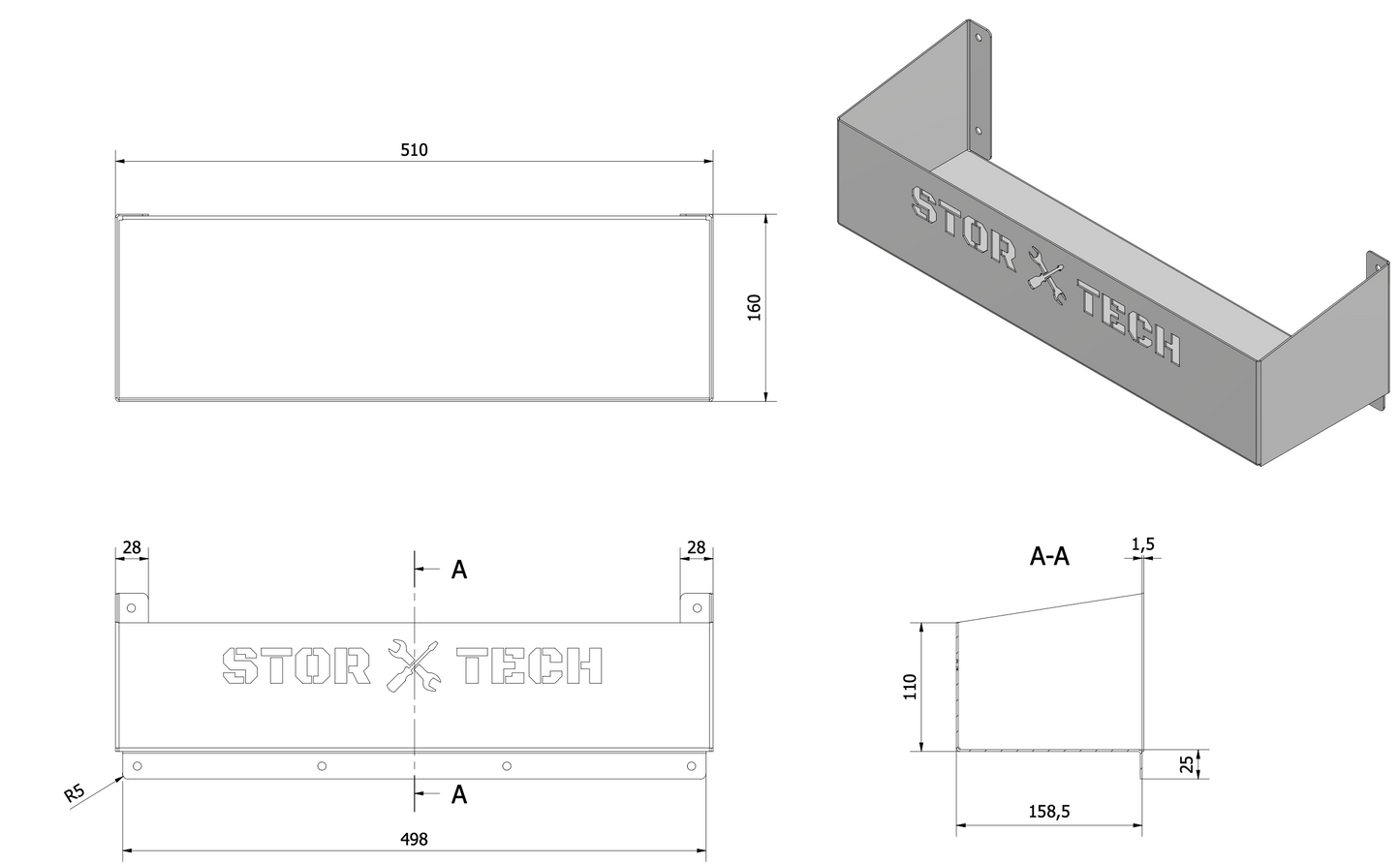 500mm Storage Bin